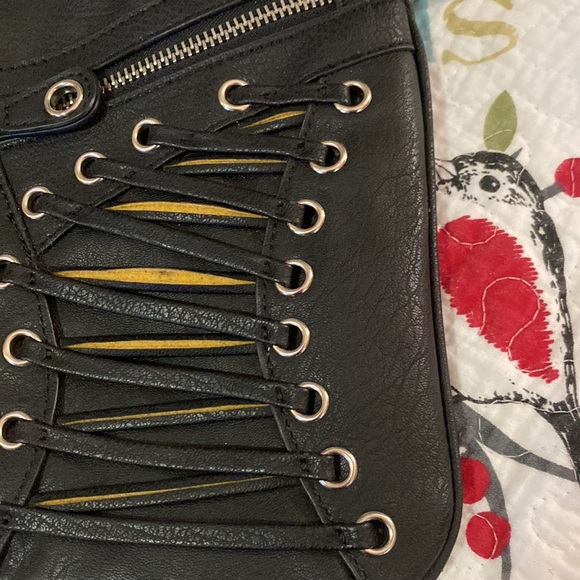 Olivia +Joy black crossbody with sliver hardware and adjustable strap. - Picture 3 of 4